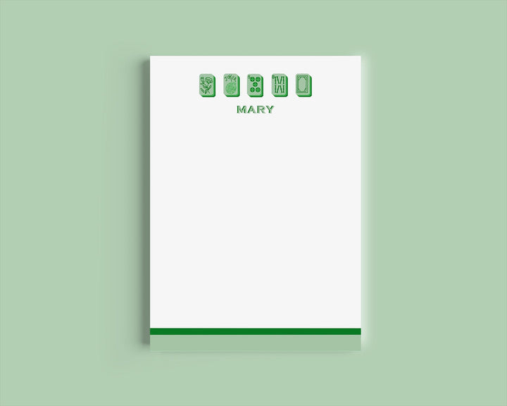 Mahjong Customizable Name 5x7 Notepad